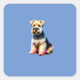 Adesivo Quadrado Glen of Imaal Terrier Dog