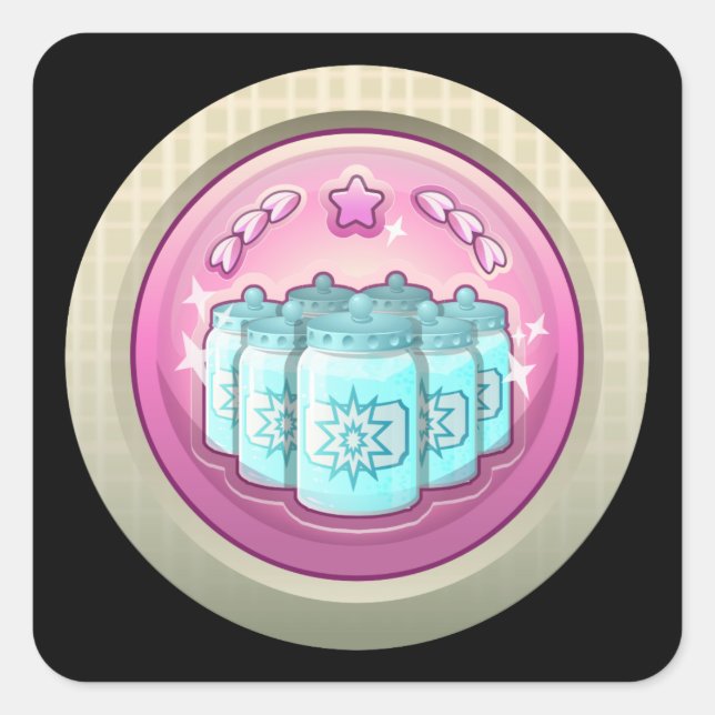 Adesivo Quadrado Glitch Achievement (Frente)