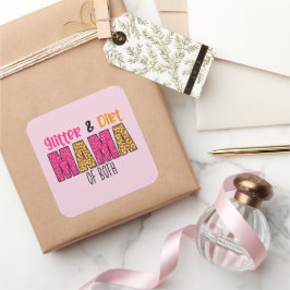 Adesivo Quadrado Glitter e Dirt Mama de Ambos