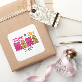 Adesivo Quadrado Glitter e Dirt Mama de Ambos