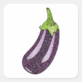 Adesivo Quadrado Glitter EggPlant