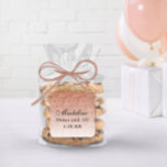 Adesivo Quadrado Glitter Glitter Dourado rosa 16 Personalizado<br><div class="desc">Esta marca de favorecimento de brilho ombre de tendência apresenta faux sparkly glitter e um nome de script. Adicione seu texto personalizado usando o formulário modelo. Opções adicionais para texto e layout estão disponíveis se você escolher "personalizar mais" na parte inferior do formulário de modelo.</div>