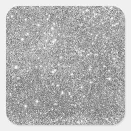 Adesivo Quadrado Glitter Silver Elegante