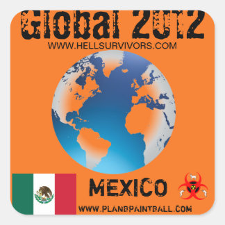Adesivo Quadrado Global Sticker Mexio 2012