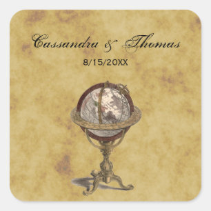 Adesivo Quadrado Globe Anterior - Celeste - Vedantes