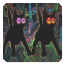 GLOW CATS STICKER