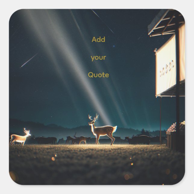 Adesivo Quadrado Glowing Embers Motivational Print (Frente)