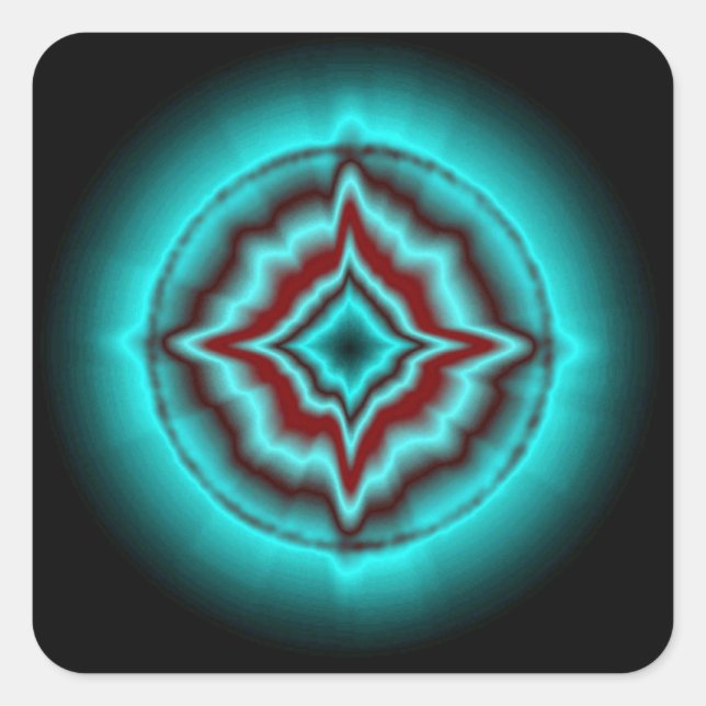 Adesivo Quadrado Glückssterne auf schwarz (Frente)