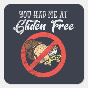 Adesivo Quadrado Gluten Livre Que Me Teve Novidade