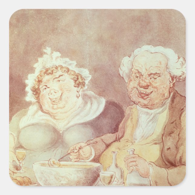 Adesivo Quadrado Gluttons, c.1800-05 (Frente)