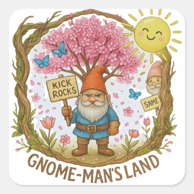 ADESIVO QUADRADO GNOME-MAN’S LAND (Frente)