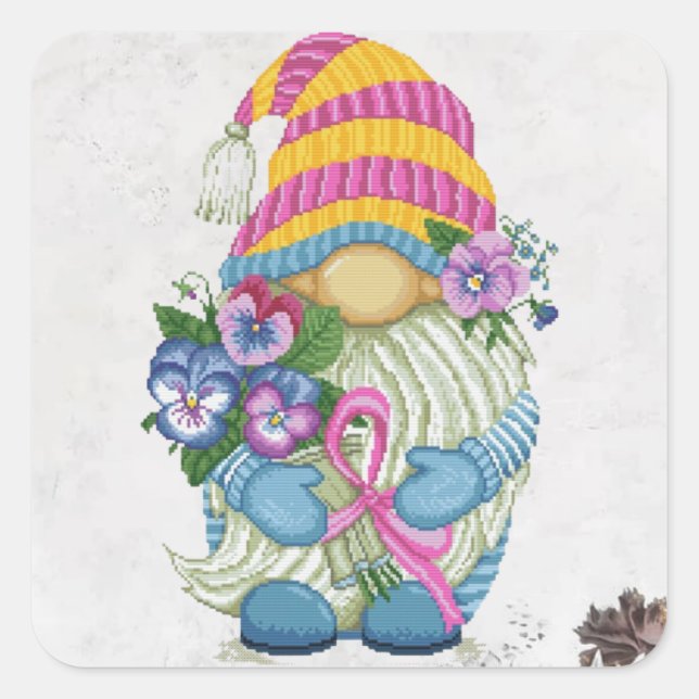 Adesivo Quadrado Gnome Stickers (Frente)
