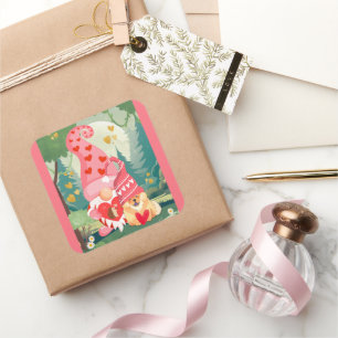 Adesivo Quadrado GNOMEBODY LUVZ U MAIS Chow Gnomo