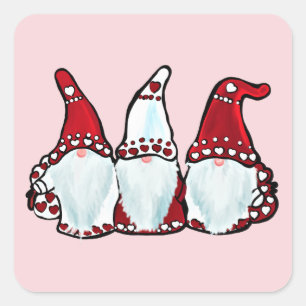 ADESIVO QUADRADO GNOMO DE NATAL