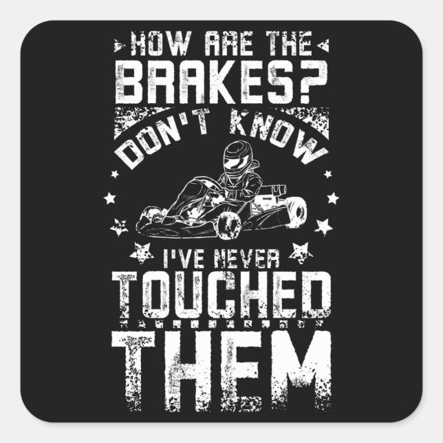 Adesivo Quadrado Go Kart Brakes (Frente)