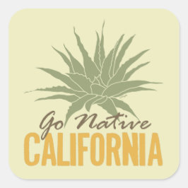 Adesivo Quadrado Go Native California
