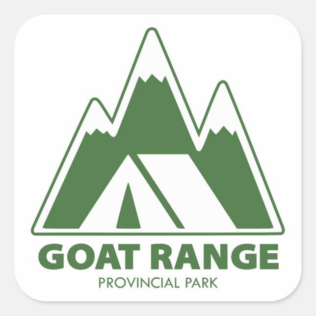 Adesivo Quadrado Goat Range Provincial Park Mountains Camping (Frente)