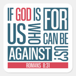 Adesivo Quadrado God for us