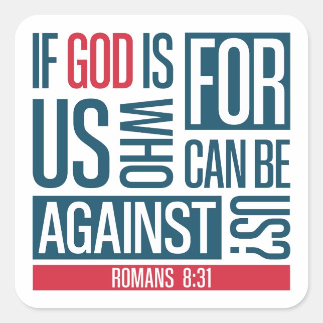 Adesivo Quadrado God for us (Frente)