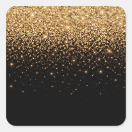 Adesivo Quadrado Gold Glitter Sparkle Elegant Luxury Texture       