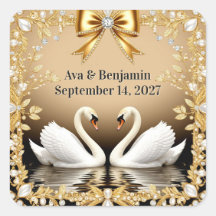 🦢 Gold Swan Romantic Gold Wedding Theme 💍