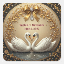 🦢 Gold Swan Wedding With Romantic Band ✨