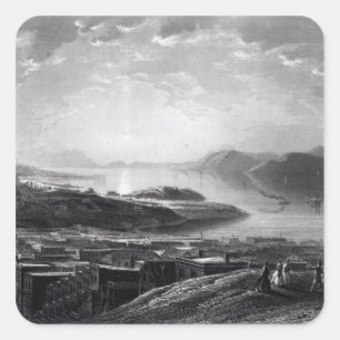 Adesivo Quadrado Golden Gate, do monte do telégrafo