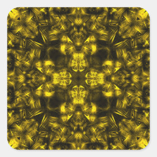 Adesivo Quadrado Golden Sacred Energy Fractal Art