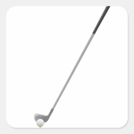 Adesivo Quadrado Golf Club e Ball no autocolante