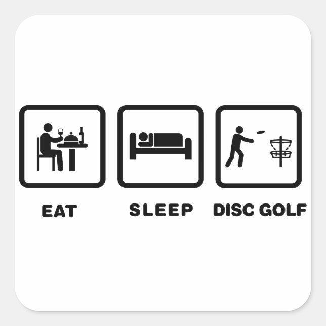 Adesivo Quadrado Golf de Disco (Frente)