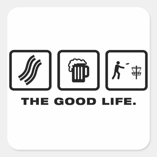 Adesivo Quadrado Golf de Disco (Frente)