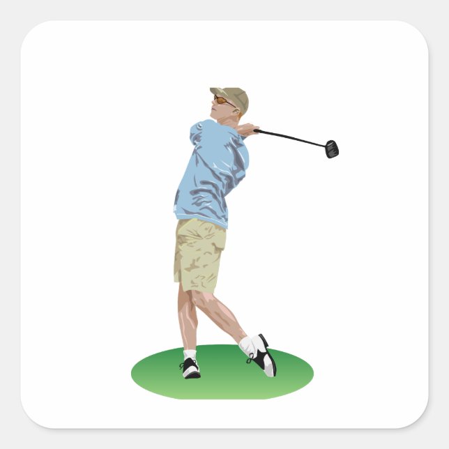 Adesivo Quadrado Golf Drive (Frente)