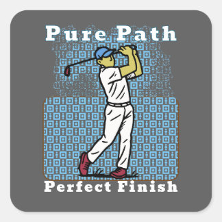 Adesivo Quadrado golf player
