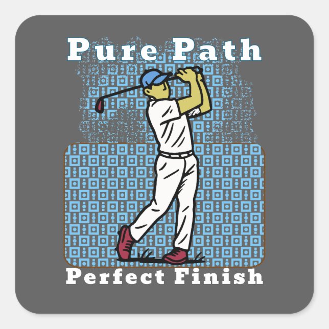 Adesivo Quadrado golf player (Frente)