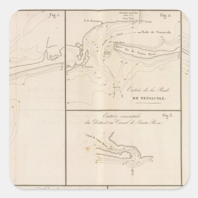 Adesivo Quadrado Golfo do México (Frente)