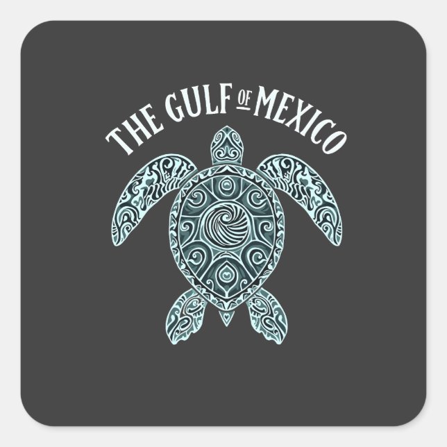 Adesivo Quadrado Golfo do México (Frente)