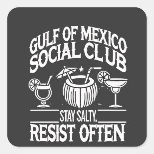 Adesivo Quadrado Golfo do México Clube Social Permaneça Salgado Res
