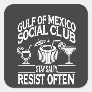 Adesivo Quadrado Golfo do México Clube Social Permaneça Salgado Res