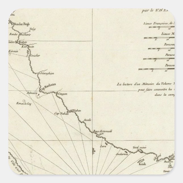 Adesivo Quadrado Golfo Pérsico (Frente)