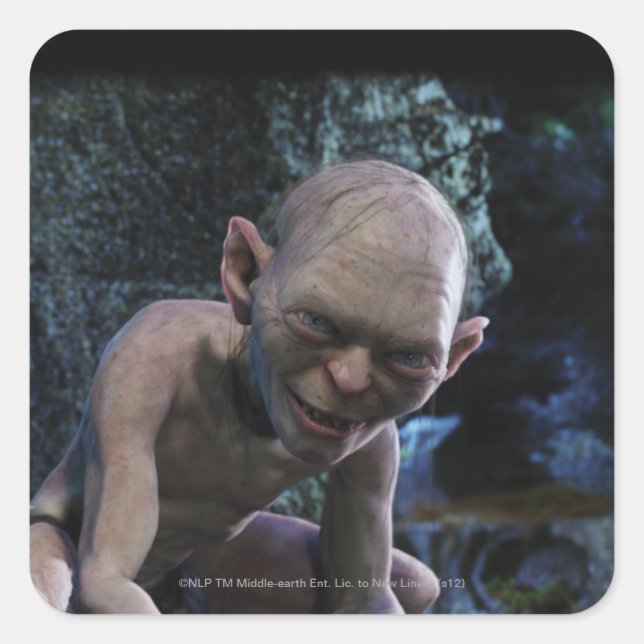 Adesivo Quadrado GOLLUM™ com Sorriso (Frente)