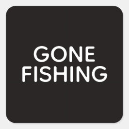 Adesivo Quadrado Gone Fishing
