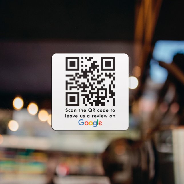 Adesivo Quadrado Google Reviews Solicitação com Código QR (Criador carregado)