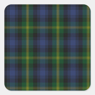 Adesivo Quadrado Gordon Clan Family Tartan