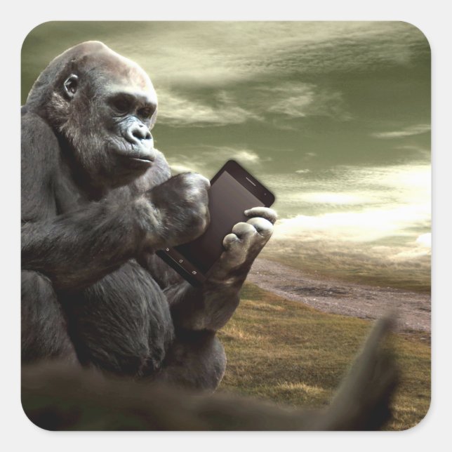 Adesivo Quadrado Gorilla leva para o comprimido (Frente)