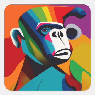 Adesivo Quadrado gorilla style