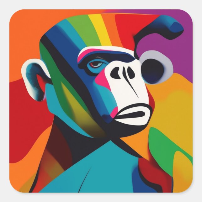 Adesivo Quadrado gorilla style (Frente)