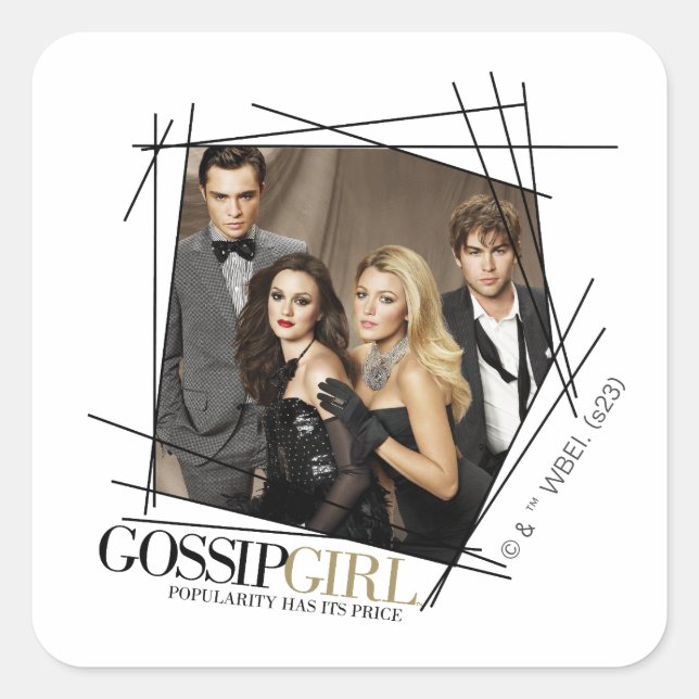 Adesivo Quadrado Gossip Girl Glamor Group Graphic (Frente)