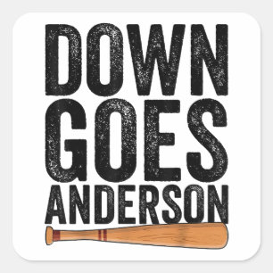 ADESIVO QUADRADO GOSTA ANDERSON FUNNY PRESENTE BASEBALL ANDERSON