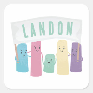 Adesivo Quadrado Gota lateral branca com sinal personalizado