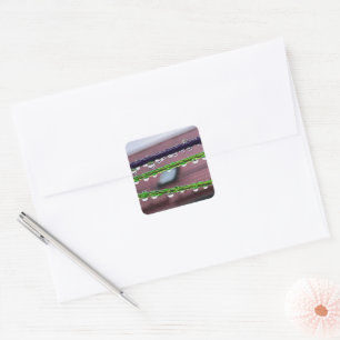 Adesivo Quadrado Gotas de chuva em cordas